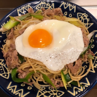 絡めて美味しい♪豚こま肉deすき焼き風パスタ^_^